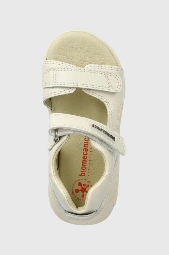 béžová Detské kožené sandále Biomecanics