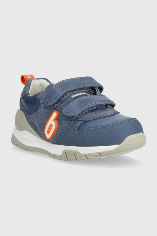 Παιδικά δερμάτινα αθλητικά παπούτσια Biomecanics μπλε