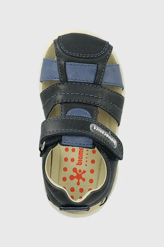 námořnická modř Dětské kožené sandály Biomecanics