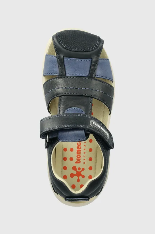 mornarsko modra Otroški usnjeni sandali Biomecanics