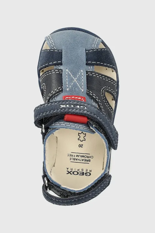 modrá Detské kožené sandále Geox