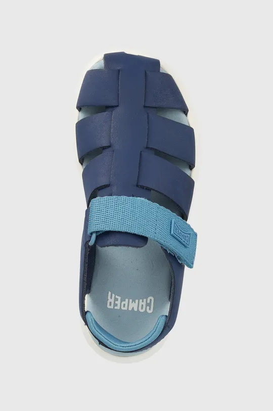 modrá Dětské kožené sandály Camper