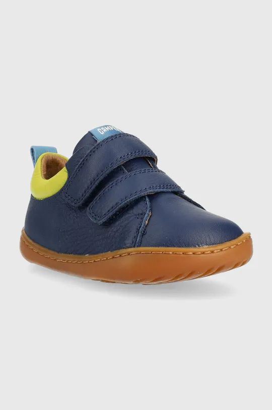 Дитячі шкіряні туфлі Camper блакитний
