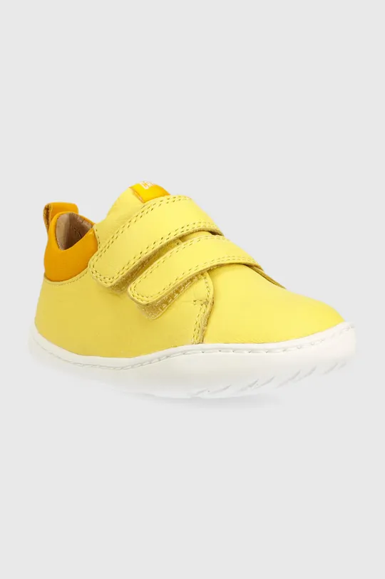 Δερμάτινα παιδικά κλειστά παπούτσια Camper κίτρινο