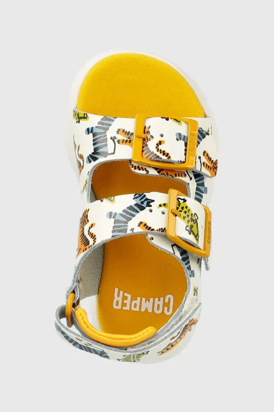 béžová Detské kožené sandále Camper