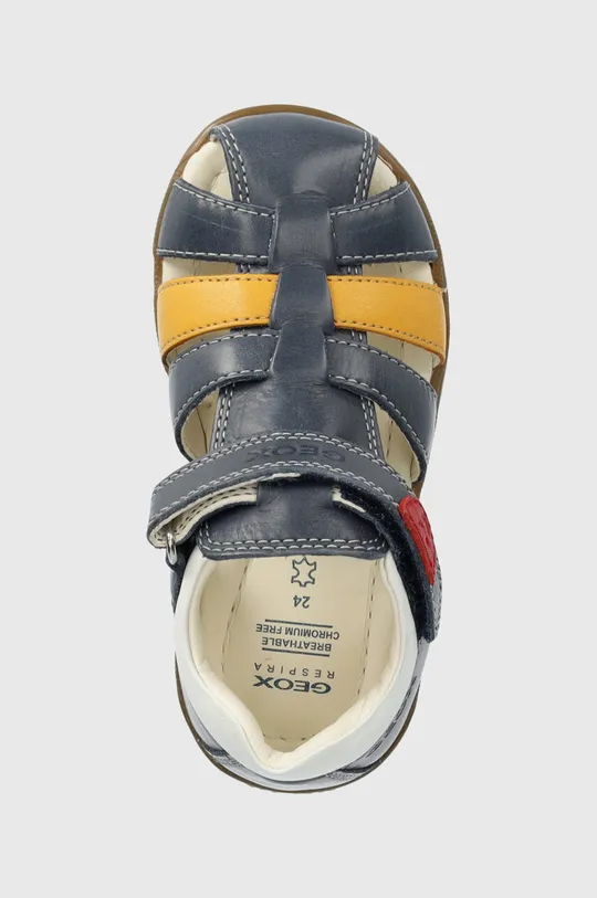 tmavomodrá Detské kožené sandále Geox