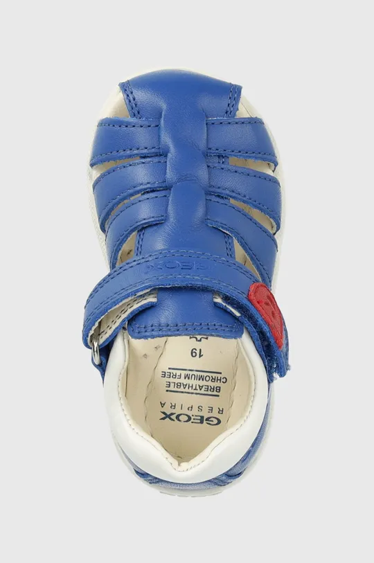 modrá Detské kožené sandále Geox