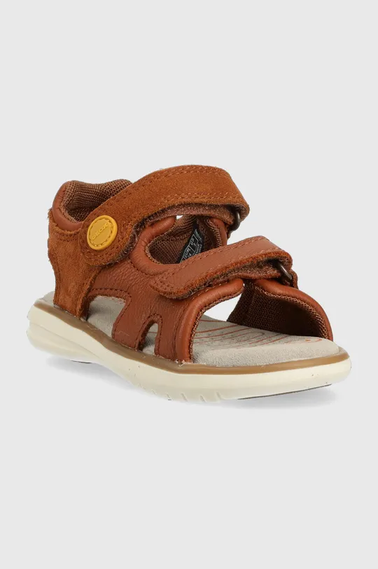 Geox sandały skórzane dziecięce brązowy