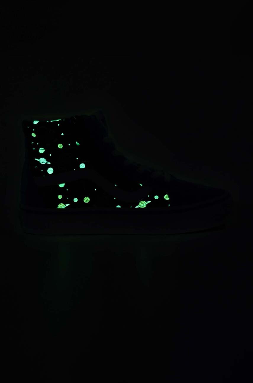 Vans gyerek sportcipő SK8 Hi Reissue Side Zip GLOW BLKBU