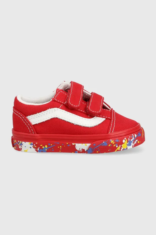 κόκκινο Παιδικά πάνινα παπούτσια Vans TD Old Skool V PTSP DRRED Παιδικά