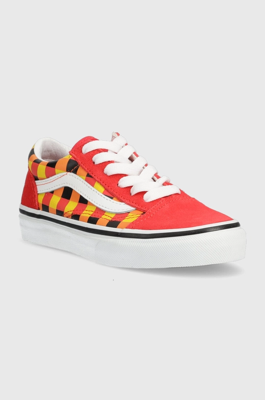 Детские кеды Vans UY Old Skool GLOW MULTI красный