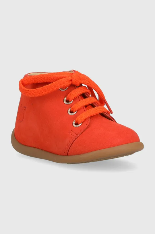 Дитячі шкіряні туфлі Pom D'api помаранчевий