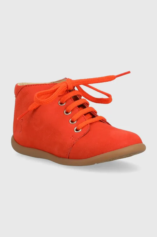 Дитячі замшеві туфлі Pom D'api помаранчевий