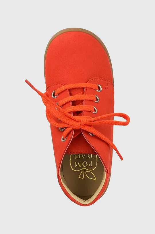 πορτοκαλί Παιδικά κλειστά παπούτσια σουέτ Pom D'api