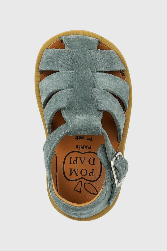 modrá Detské semišové sandále Pom D'api