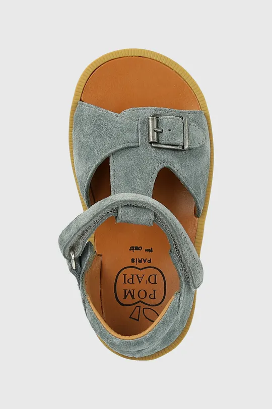 modrá Detské semišové sandále Pom D'api