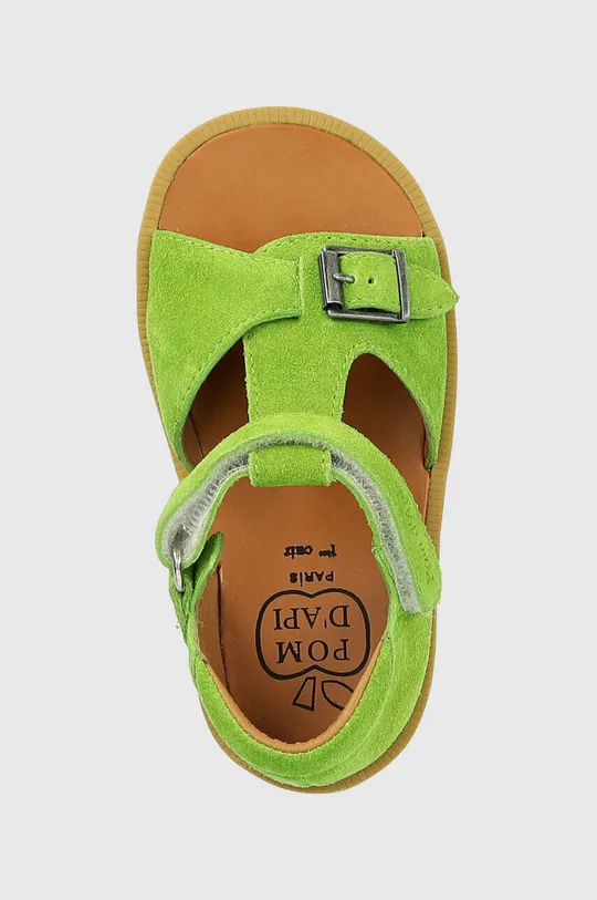 зелений Дитячі замшеві сандалі Pom D'api