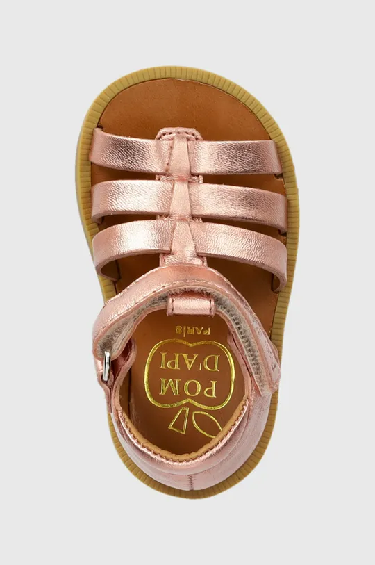 ružová Detské kožené sandále Pom D'api