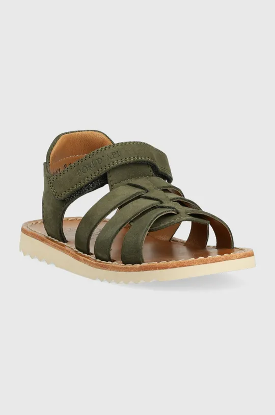 Detské semišové sandále Pom D'api zelená