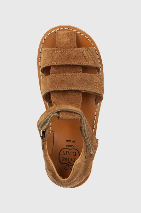 hnedá Detské semišové sandále Pom D'api