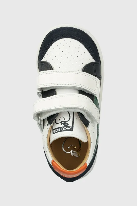 λευκό Παιδικά δερμάτινα αθλητικά παπούτσια Shoo Pom