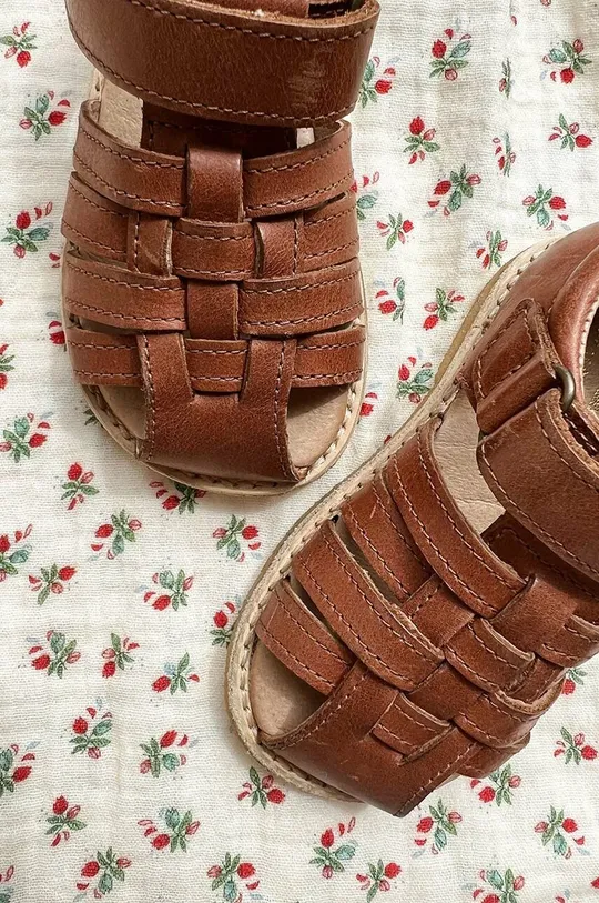 Otroški sandali iz semiša Konges Sløjd rjava