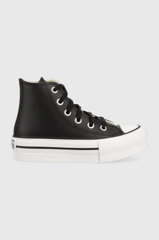 czarny Converse trampki skórzane dziecięce CON OBUWIE A01015C EVA LIFT Dziecięcy