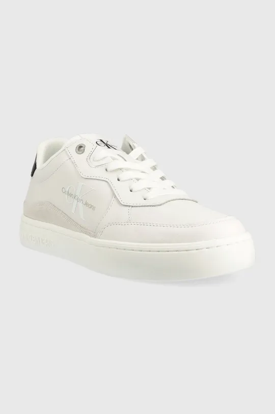 Δερμάτινα αθλητικά παπούτσια Calvin Klein Jeans Classic Cupsole Lth-su Mono λευκό