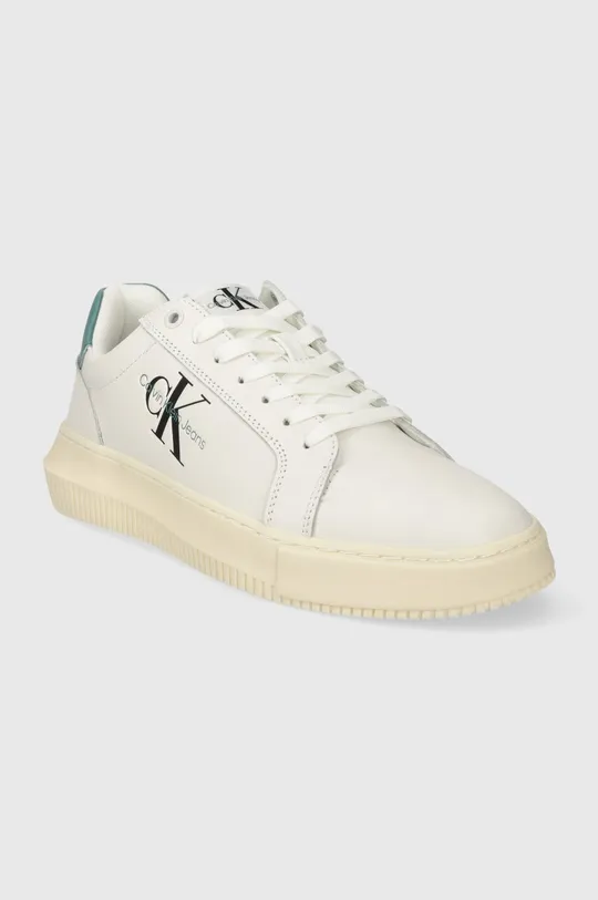Calvin Klein Jeans sneakers in pelle YM0YM00681 CHUNKY CUPSOLE MONOLOGO bianco