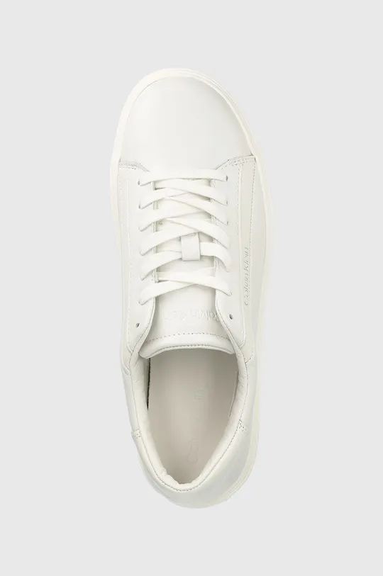 λευκό Δερμάτινα αθλητικά παπούτσια Calvin Klein Hm0hm00861 Low Top Lace Up Lth