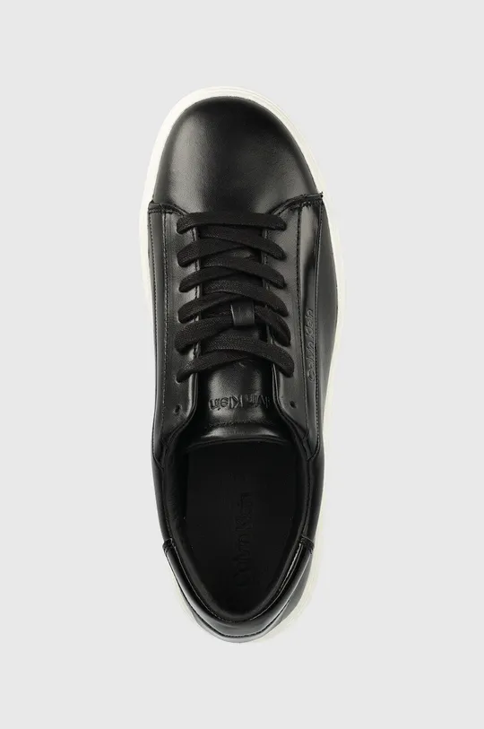μαύρο Δερμάτινα αθλητικά παπούτσια Calvin Klein Hm0hm00861 Low Top Lace Up Lth