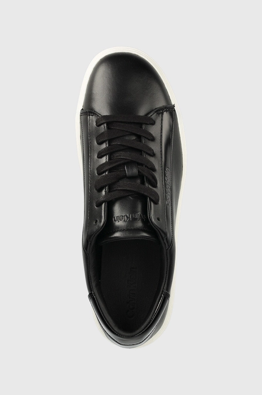 čierna Kožené tenisky Calvin Klein Hm0hm00861 Low Top Lace Up Lth