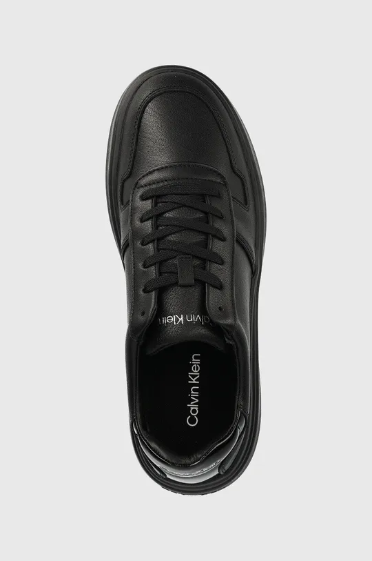 μαύρο Δερμάτινα αθλητικά παπούτσια Calvin Klein HM0HM00992 LOW TOP LACE UP PIPING