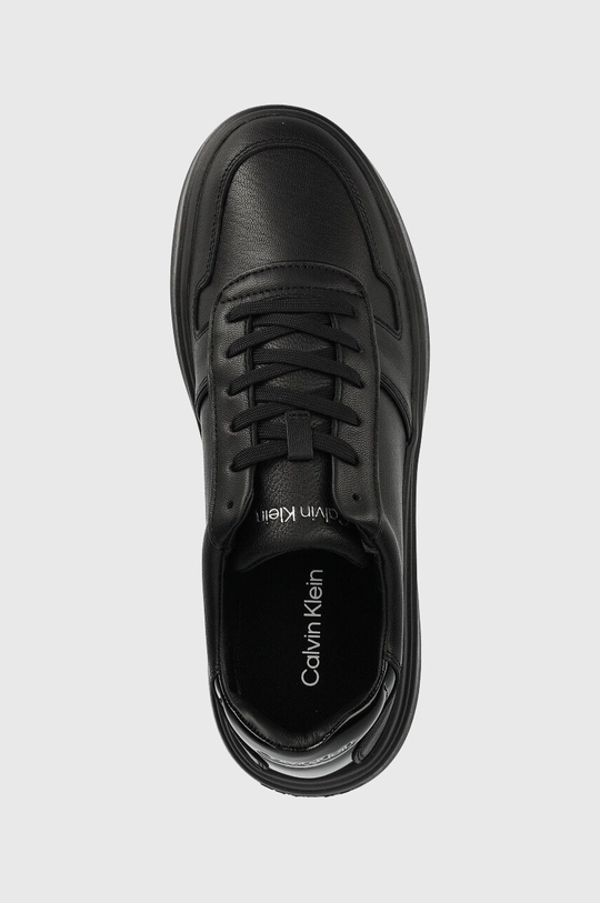 crna Kožne tenisice Calvin Klein HM0HM00992 LOW TOP LACE UP PIPING