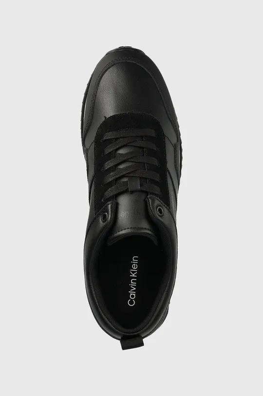 μαύρο Δερμάτινα αθλητικά παπούτσια Calvin Klein HM0HM00998 LOW TOP LACE UP LTH