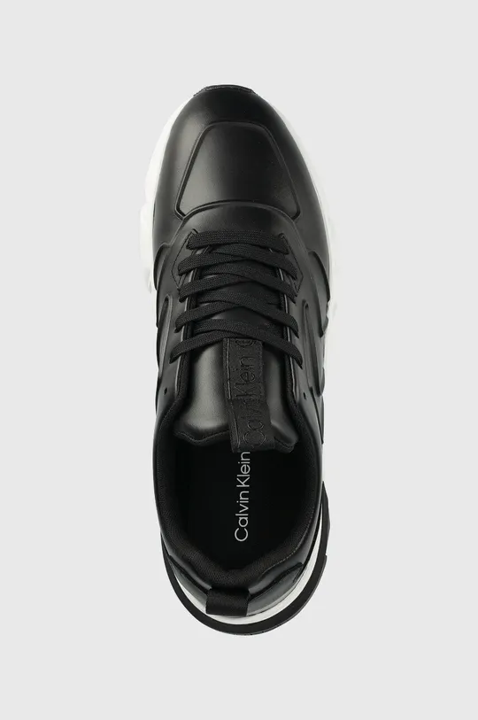 μαύρο Δερμάτινα αθλητικά παπούτσια Calvin Klein LOW TOP LACE UP LTH HF LOW TOP LACE UP LTH HF