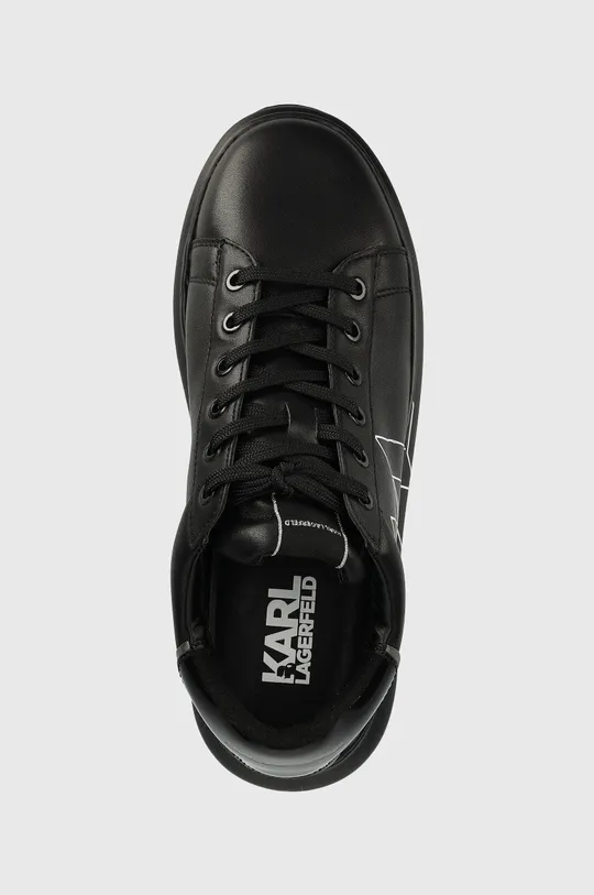 czarny Karl Lagerfeld sneakersy skórzane KL52511 KAPRI MENS