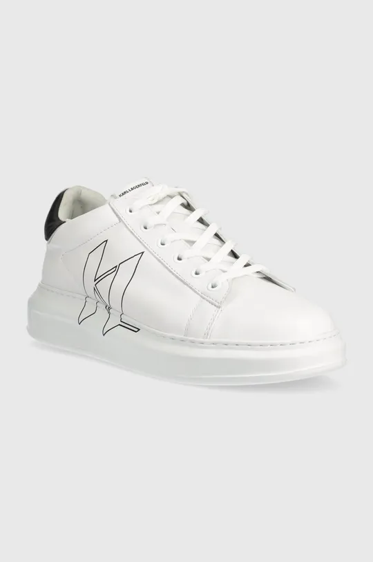 Δερμάτινα αθλητικά παπούτσια Karl Lagerfeld KL52511 KAPRI MENS λευκό
