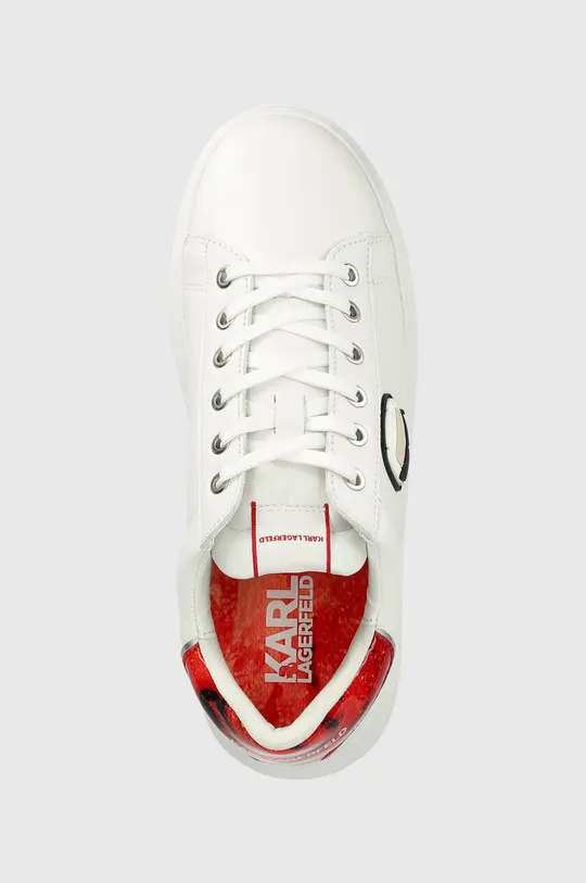 λευκό Δερμάτινα αθλητικά παπούτσια Karl Lagerfeld KL52533 KAPRI MENS