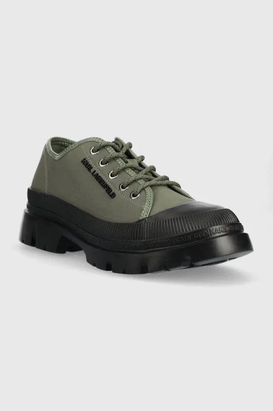 Πάνινα παπούτσια Karl Lagerfeld KL25211 TREKKA MENS πράσινο