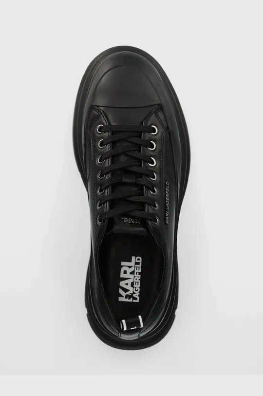 fekete Karl Lagerfeld bőr tornacipő LUNAR