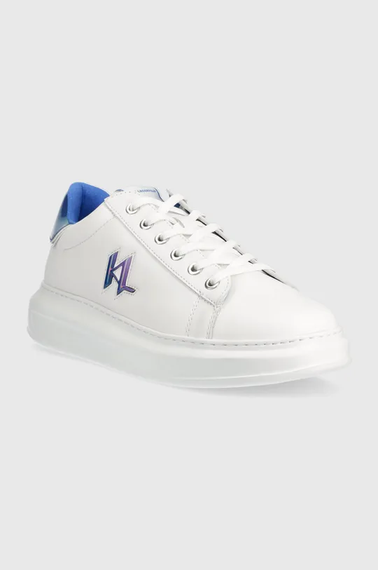 Δερμάτινα αθλητικά παπούτσια Karl Lagerfeld Kl52536 Kapri Mens λευκό
