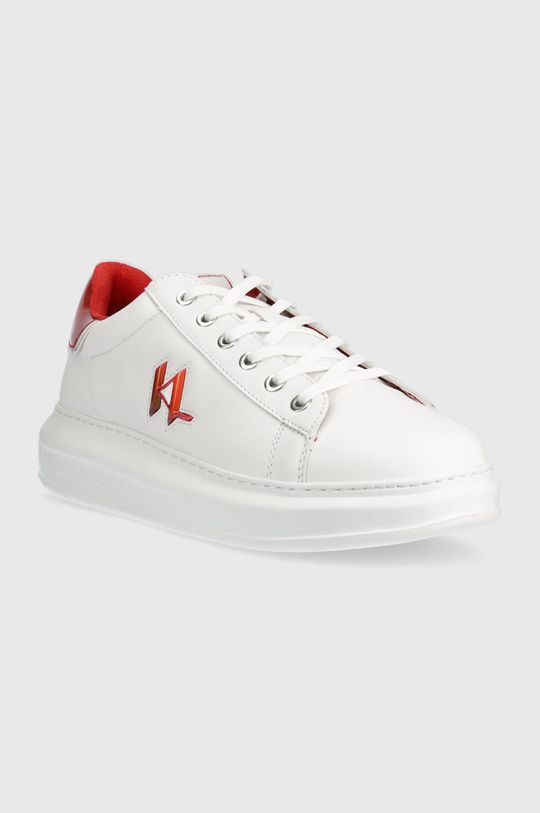 Karl Lagerfeld sneakersy skórzane KL52536 KAPRI MENS biały