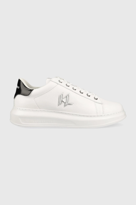 biały Karl Lagerfeld sneakersy skórzane KL52536 KAPRI MENS Męski