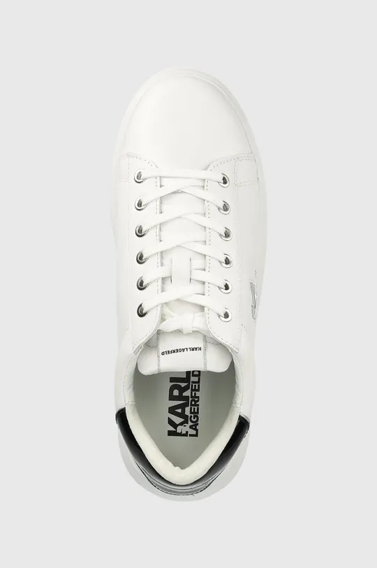 biały Karl Lagerfeld sneakersy skórzane KL52536 KAPRI MENS