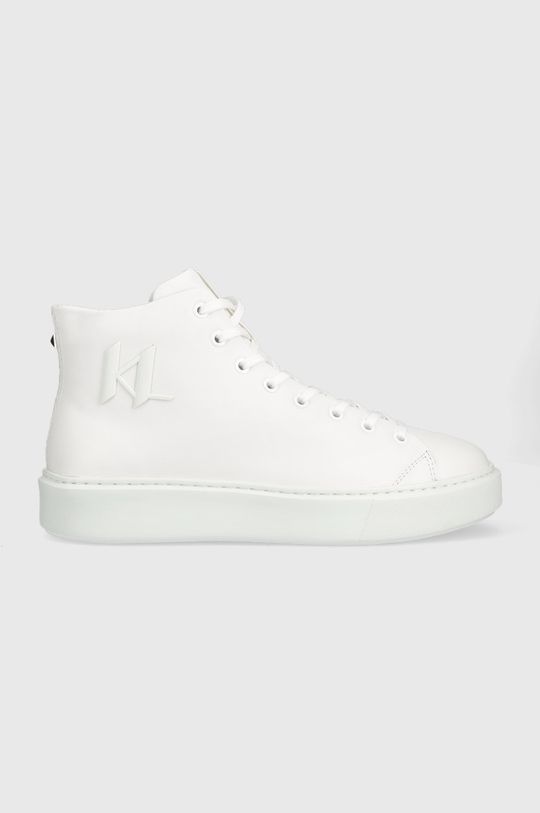 biały Karl Lagerfeld sneakersy skórzane KL52265 MAXI KUP Męski
