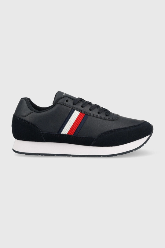 granatowy Tommy Hilfiger sneakersy skórzane FM0FM04397 CORE EVA RUNNER CORPORATE LEA Męski