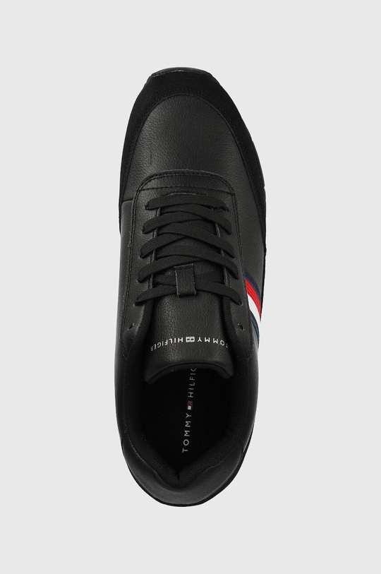 čierna Kožené tenisky Tommy Hilfiger FM0FM04397 CORE EVA RUNNER CORPORATE LEA