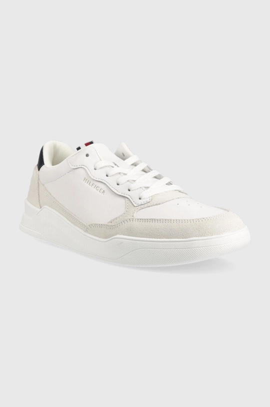 Tommy Hilfiger sneakersy skórzane FM0FM04358 ELEVATED CUPSOLE LEATHER MIX biały