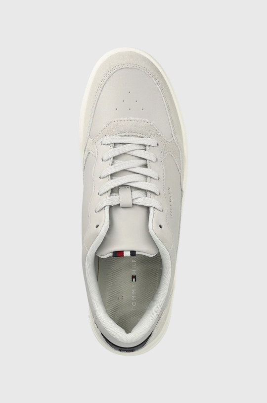 sivá Kožené tenisky Tommy Hilfiger FM0FM04358 ELEVATED CUPSOLE LEATHER MIX